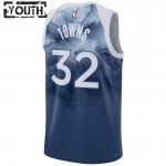 Maillot NBA Minnesota Timberwolves Karl-Anthony Towns 32 Nike 2023-24 City Edition Bleu Swingman - Enfant